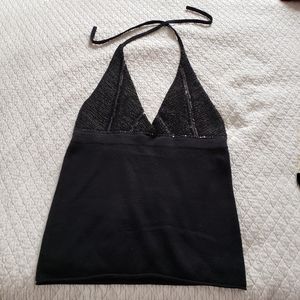 J. Crew beaded cashmere halter top